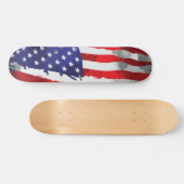 Patriotic American Flag Red White Blue USA Skateboard (Horizontal)