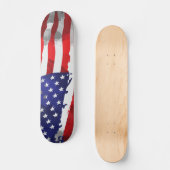 Patriotic American Flag Red White Blue USA Skateboard (Vorderseite)