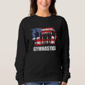 Patriotic American Flag Rhythmic Gymnastics USA Sweatshirt (Vorderseite)