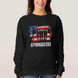 Patriotic American Flag Rhythmic Gymnastics USA Sweatshirt