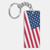 Patriotic American Flag Schlüsselanhänger (Vorderseite links)