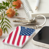 Patriotic American Flag Schlüsselanhänger (Vorderseite rechts)