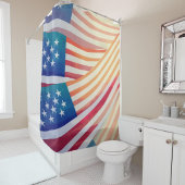 Patriotic American Flag Shower Curtain  Duschvorhang