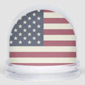 Patriotic American flag snow globe with your photo Schneekugeln (Vorderseite)