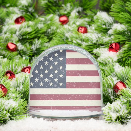 Patriotic American flag snow globe with your photo Schneekugeln (Weihnachten)