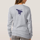Patriotic American Flag Snowboarder T-Shirt (Rückseite)