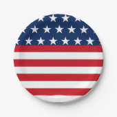 Patriotic American Flag Star and Stripes USA Pappteller (Vorderseite)