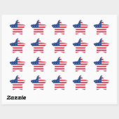 Patriotic American Flag Star Stickers (Blatt)