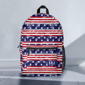 Patriotic American Flag Stars Stripes Camouflage Bedruckter Rucksack
