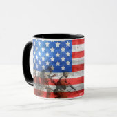 Patriotic American Flag Statue of Liberty Tasse (Vorderseite Links)