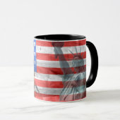 Patriotic American Flag Statue of Liberty Tasse (VorderseiteRechts)