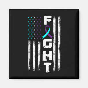 Patriotic American Flag Suicide Prevention Awar Magnet