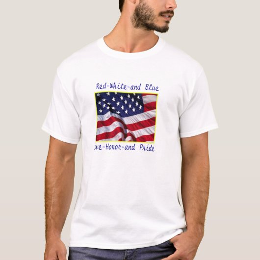 Patriotic American Flag T - Shirt (Vorderseite)