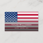 Patriotic American Flag USA America Veteran Simple Visitenkarte (Vorderseite)