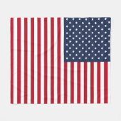 Patriotic American Flag USA Fleecedecke (Vorderseite (Horizontal))
