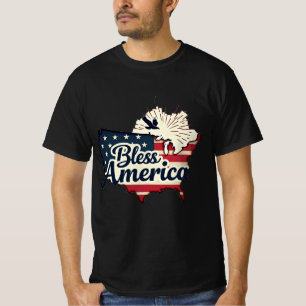 Patriotic American Flag USA Map T-Shirt