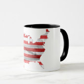 Patriotic American Flag USA Map Tasse (VorderseiteRechts)