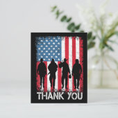 Patriotic American Flag Vielen Dank (Stehend Vorderseite)