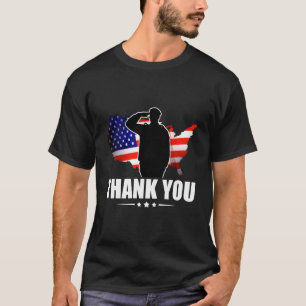 Patriotic American Flag Vielen Dank für Ihren Serv T-Shirt