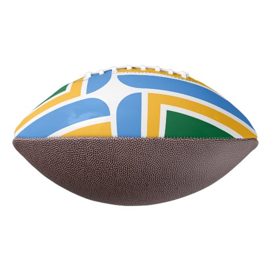 Patriotic american football with flag of Portland (Gedreht 270)