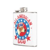 Patriotic American Foxhound Flachmann (Links)