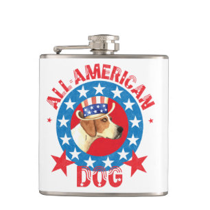 Patriotic American Foxhound Flachmann