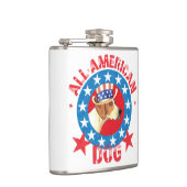 Patriotic American Foxhound Flachmann (Rechts)