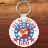 Patriotic American Foxhound Schlüsselanhänger (Vorderseite)
