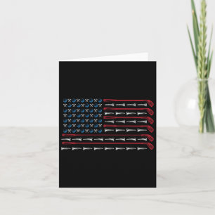Patriotic American Golfer Flag Golf Club Liebe Karte