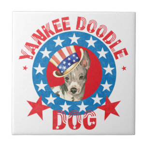Patriotic American Hairless Terrier Fliese