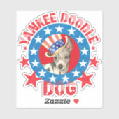 Patriotic American Hairless Terrier Vinyl Sticker (Blatt)