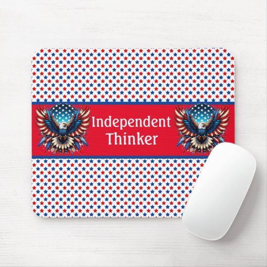Patriotic American Independent Thinker Mousepad (Mit Mouse)