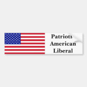 Patriotic American Liberal Autoaufkleber (Vorne)