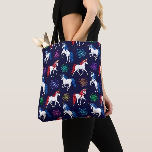 Patriotic American Red White Blue Unicorns Tasche (Von Nahem)