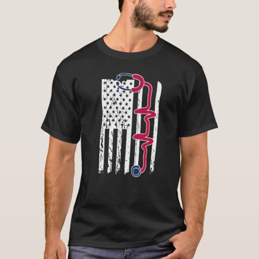 Patriotic American Registered Nurse Usa Flag 4. O T-Shirt (Vorderseite)