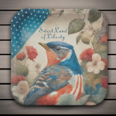 Patriotic American Robin Vintag 4. Juli Party Pappteller