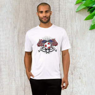 Patriotic American Soccer Design USA Flag Football T-Shirt