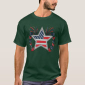 Patriotic American Star Independence Day Graphic T-Shirt (Vorderseite)