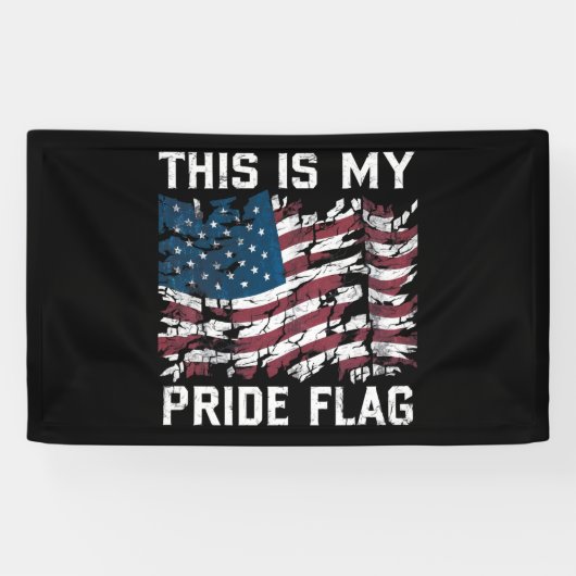 Patriotic American This is my stolz Flag USA Banner (Horizontal)