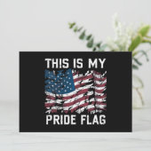 Patriotic American This is my stolz Flag USA Einladung (Stehend Vorderseite)