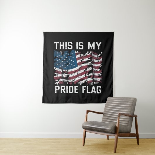 Patriotic American This is my stolz Flag USA Wandteppich (Beispiel)