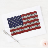 Patriotic American U.S.A. Flag United Staaten Rechteckiger Aufkleber (Umschlag)