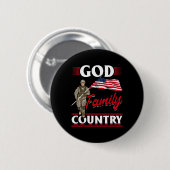 Patriotic American Us Flaggenstaat Button (Vorne & Hinten)