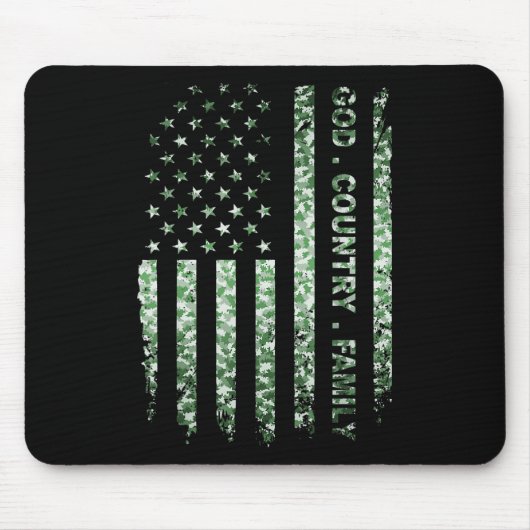 Patriotic American Us Flaggenstaat Mousepad (Vorne)