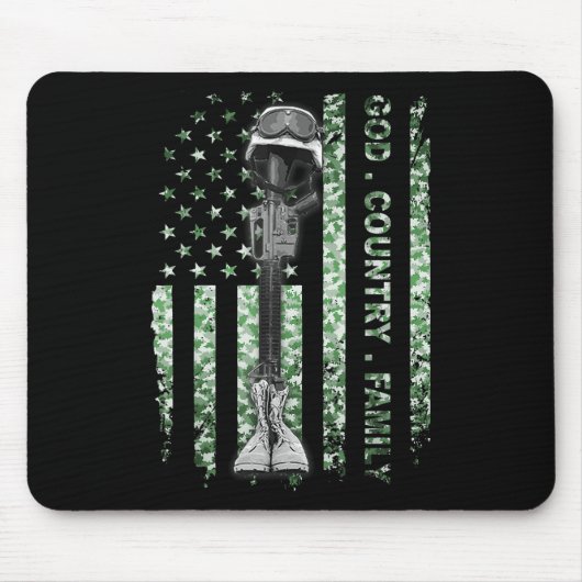 Patriotic American Us Flaggenstaat Mousepad (Vorne)