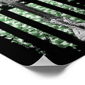 Patriotic American Us Flaggenstaat Poster (Ecke)