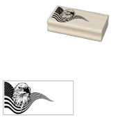 Patriotic American USA Flag Bald eagle art Gummistempel (Stempel)