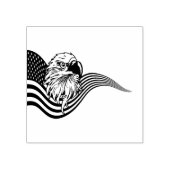 Patriotic American USA Flag Bald eagle art Gummistempel (Prägung)