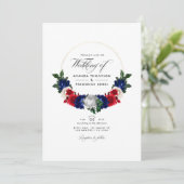 Patriotic American USA Wedding Foto Einladung (Stehend Vorderseite)