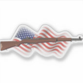 Patriotic American WW2 Rifle M1 Garand Aufkleber (Vorderseite)
